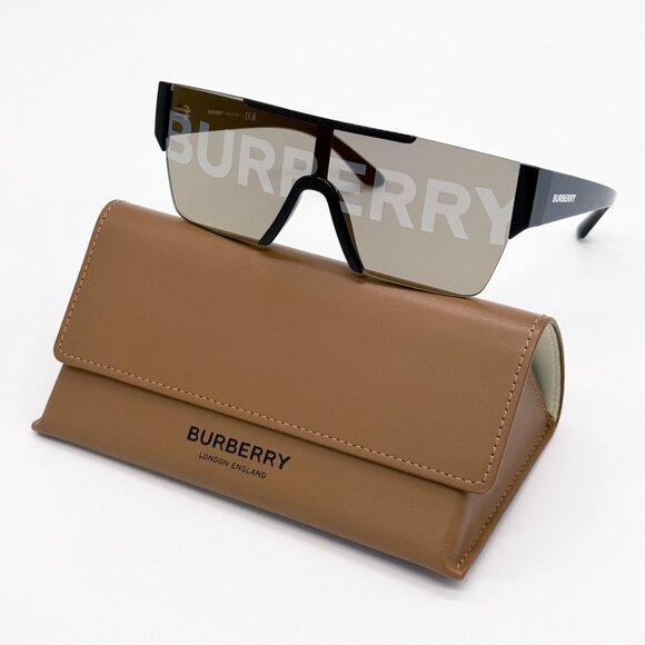 NEW BURBERRY SUNGLASSES BE4291 3001/G UNISEX BROWN SHIELD BE 4291 3001G EYEWEAR - Picture 1 of 10
